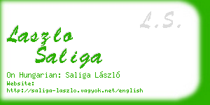 laszlo saliga business card